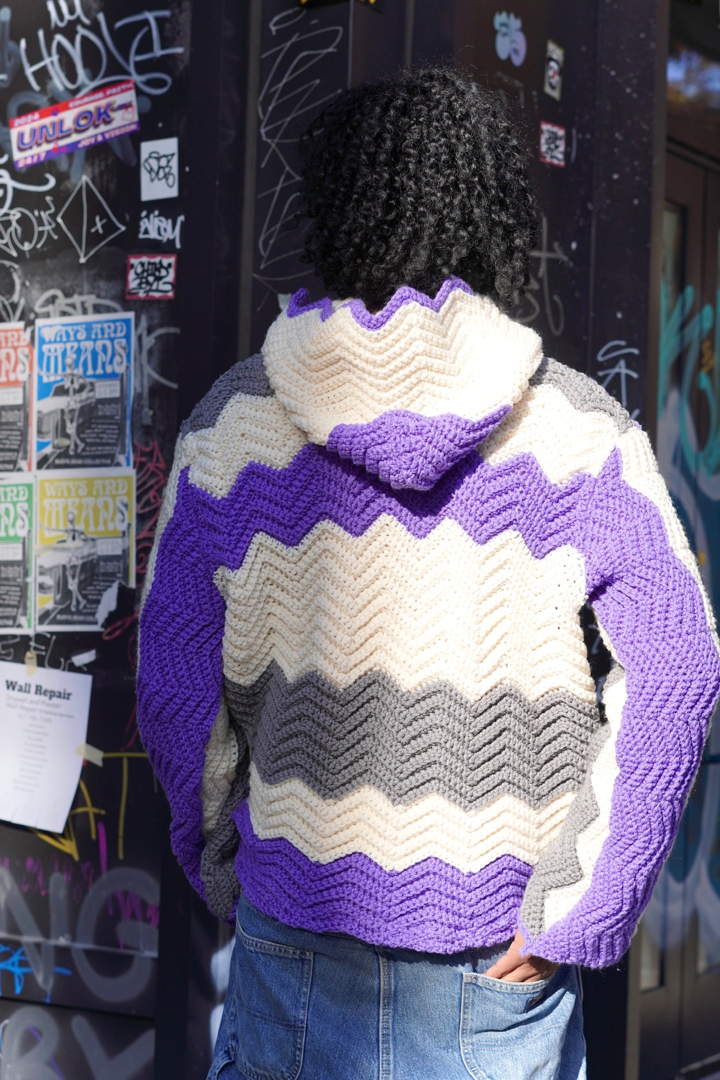 Baby Violet Knitted Hood Sweater Jacket