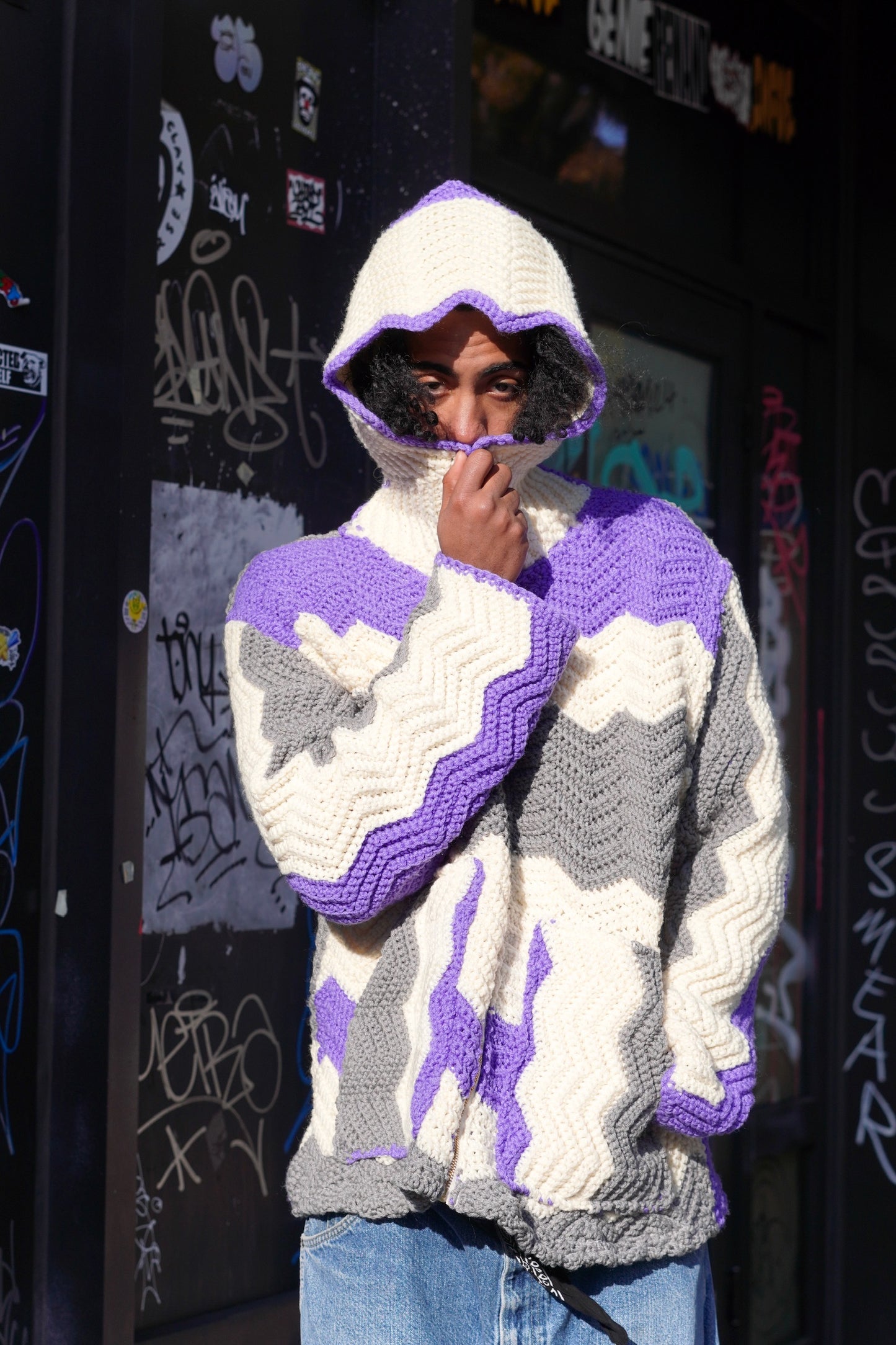 Baby Violet Knitted Hood Sweater Jacket
